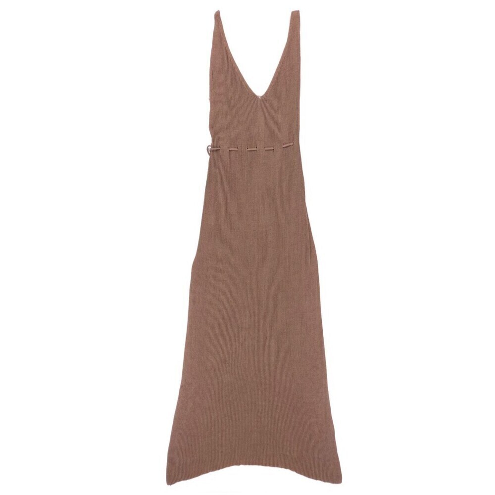 NEW Flook The Label Oakleigh Dress Maxi Tunic Knit Beachy Resort Boho Brown XS